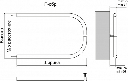 Эконом П-обр AISI 32х2 320х600 Полотенцесушитель  TERMINUS Салават - фото 3