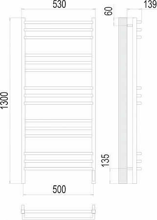 Соренто П15 500х1300 электро (sensor quick touch) Полотенцесушитель  TERMINUS Салават - фото 3