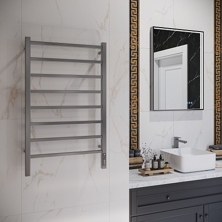 Ватикан П8 500х850 Электро Полотенцесушитель TERMINUS Оружейная сталь Салават - фото 3