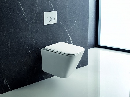 Подвесной унитаз безободковый Terminus Ватикан Monolit 490х340 белый Салават - фото 1